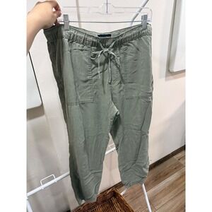 Sanctuary Womens XL Sage Green Utility Jogger Pants Elastic Drawstring Waist